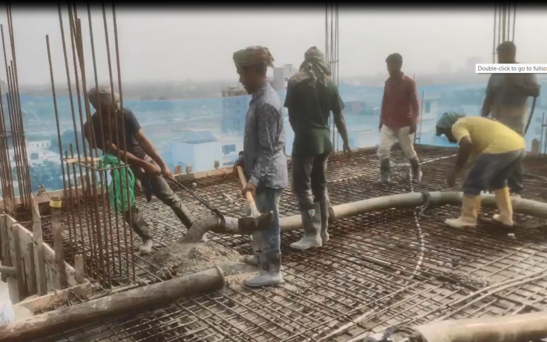 “Achieving New Heights: Level-10 Roof Casting Completed on ‘The South’ Project in Bashundhara, Block-H, by Nipobon Developers Ltd on April 8, 2024”