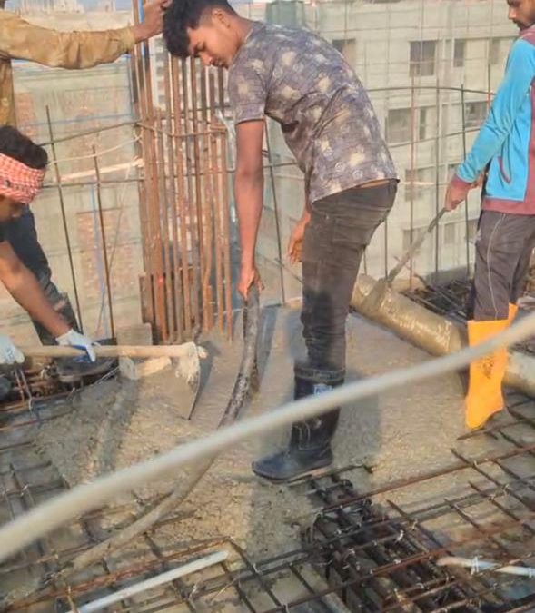 Level 10 Roof (Last) Slab Casting Completed at Nipobon Nakshatra, Sector-16, Jolshiri Abashon📅 Date: February 08, 2026. Posting Date: April 08, 2026
